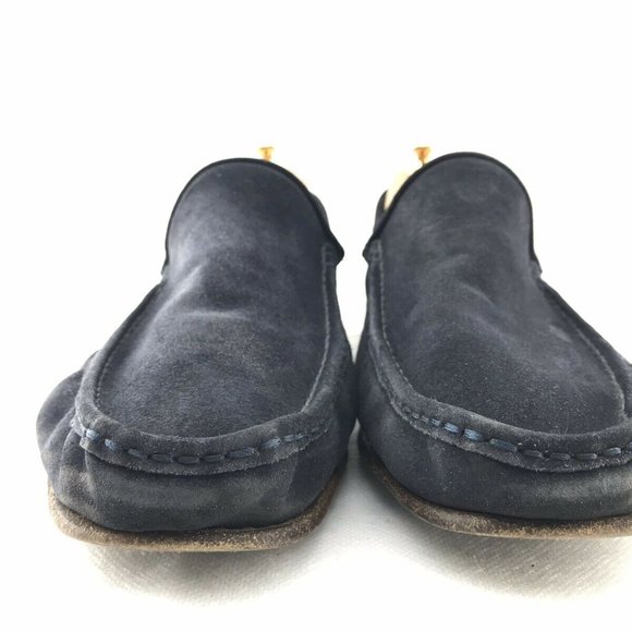 KITON Loafers Men’s 8.5 Suede Navy Blue Slide On - Picture 7 of 8